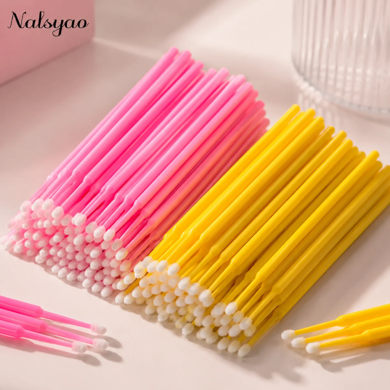 Micro Brushes Tool Nalsyao 500pcs/lot Eyelash Extension Cleaning Swabs Lash Lift Glue Remover Applicators Microblade Makeup