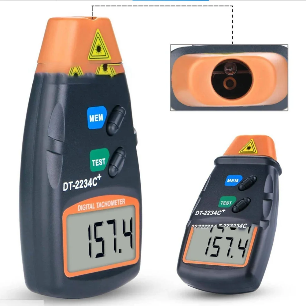 

Professional Digital Tachometer DT2234 C+Mini Tachometer NonContact Speedometer for Rotational Speed Measurement