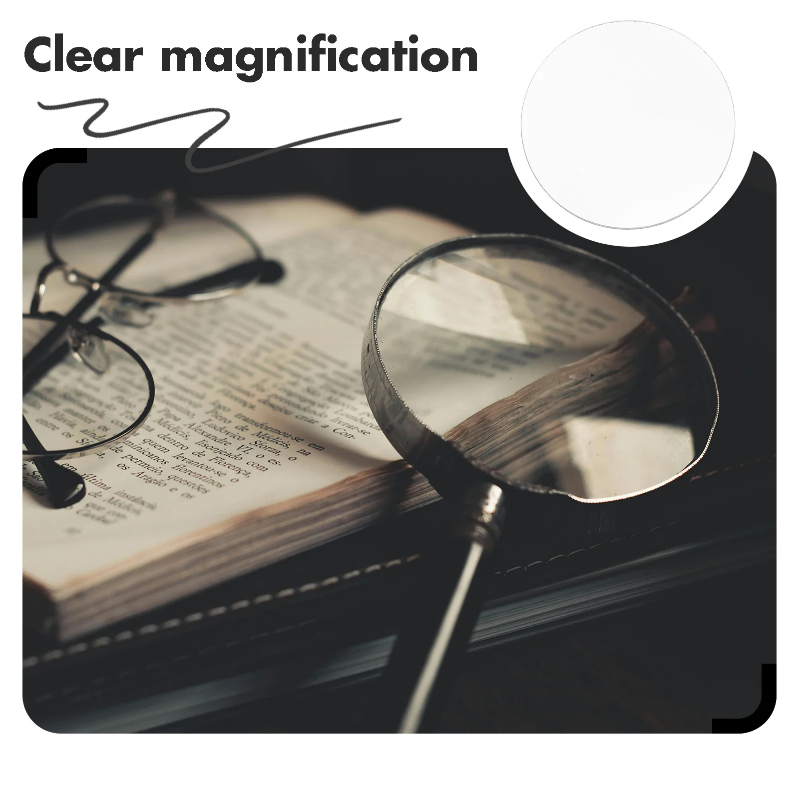 Magnifying Convex Lens Clear Optical Glass Lens Physics Classroom Optical Device Replacement Solar Heating Experiment DIY