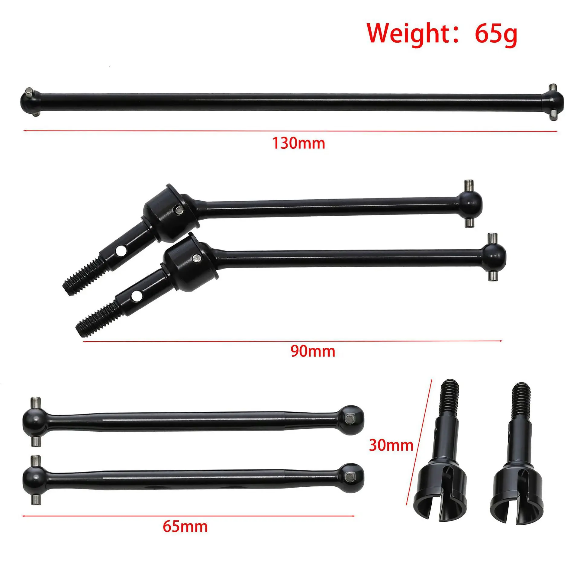 XTS-F10 Metal Front Rear Drive Shaft CVD Central Driveshaft 1/10 RC Car Upgrade Parts Accessories
