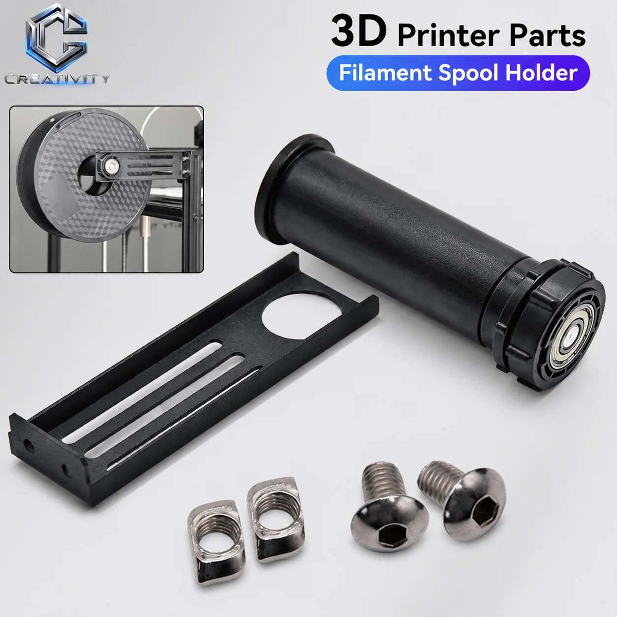 Uchwyt szpuli do drukarki 3D z łożyskiem 608ZZ, obrotowy, do filamentu, pasuje do Ender-3, CR-10/6 V3 SE/V3…