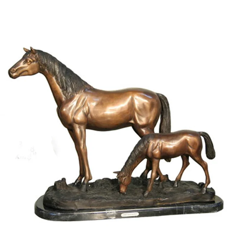 Home Office Decoration Small Size Casting Bronze Walking Horse Statue Metal Horse Sculpture