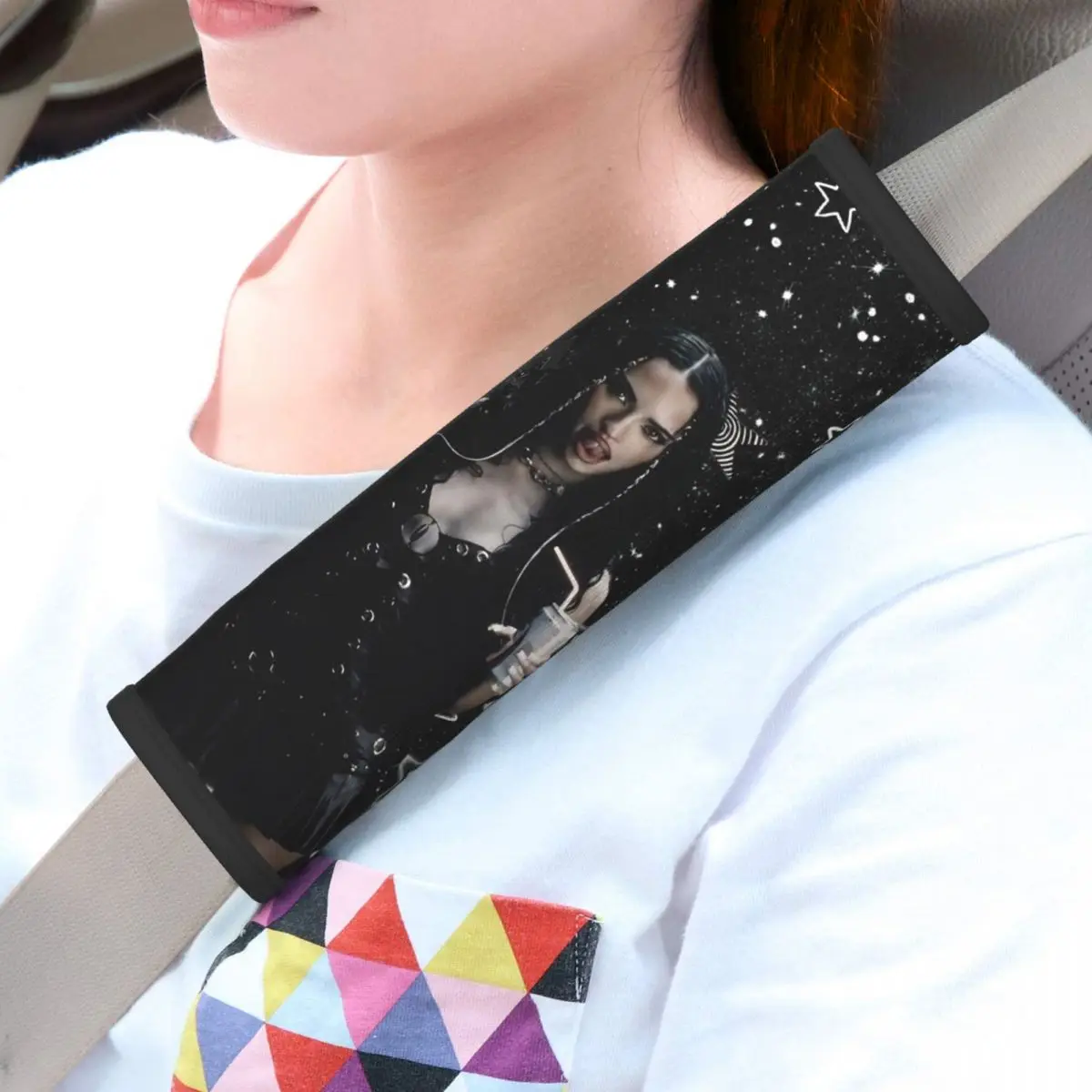 2 Pack Daniela Katseyes Kpop Girl Group Car Seat Belt Pads Cozy Backpack Shoulder Pad Automotive SeatBelt Cover