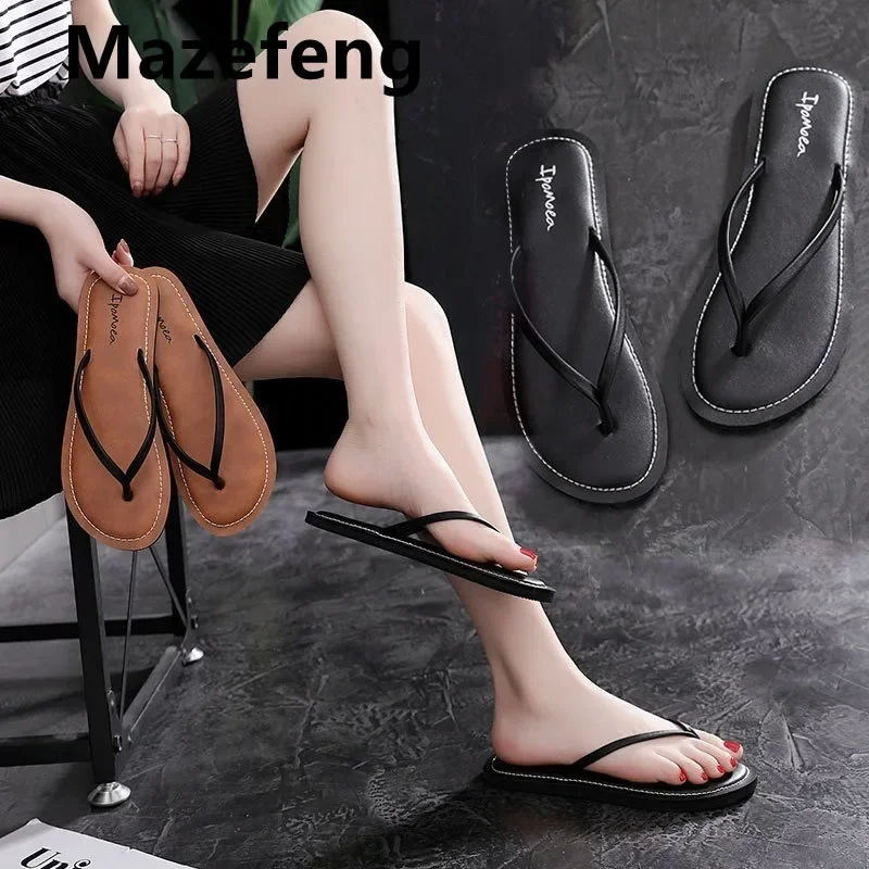 Mazefeng Women Non Slip Flip Flop Slippers Woman Summer Ladies Shoes Comfortable Casual Beach Slides Female Soft 2021 Footwear