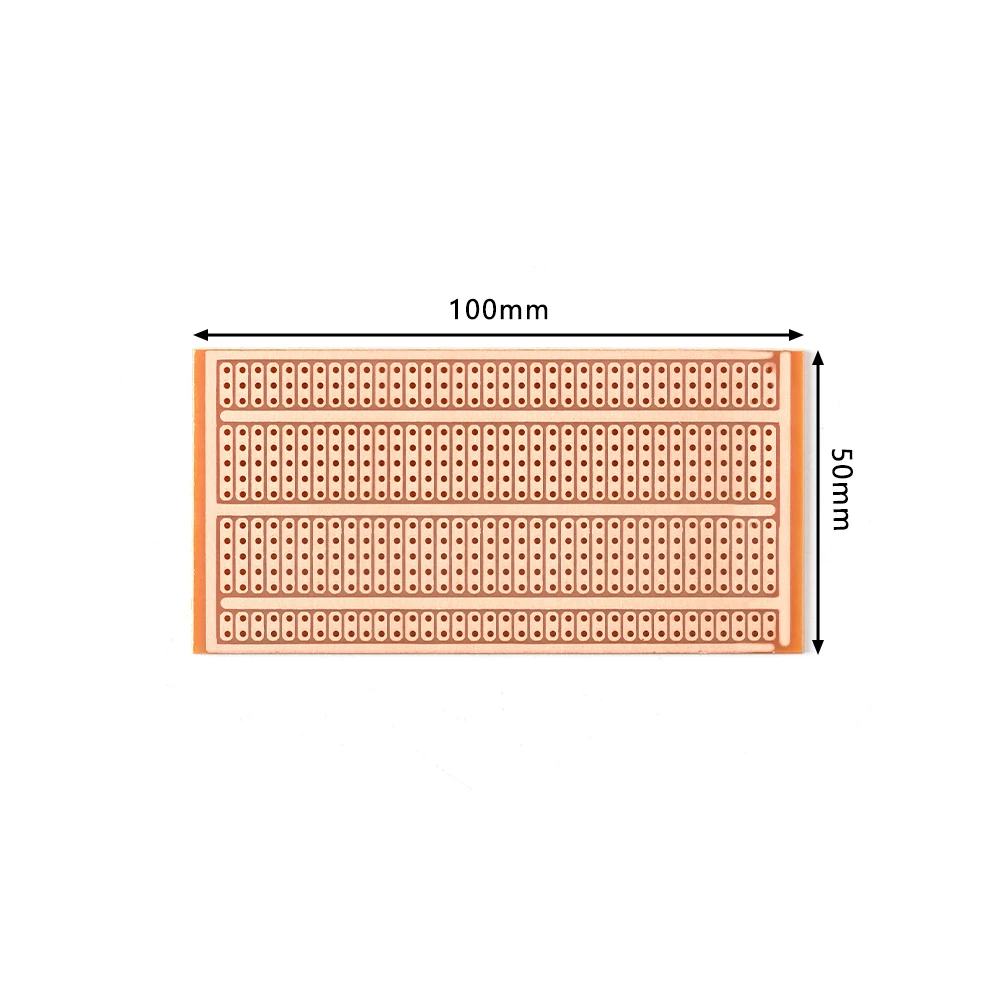 2-3-5 Joint Universal PCB Boards Single Side 5X10cm 2.54MM Hole Spacing Copper Prototype Print Circuit Boards Breadboard 5PCS