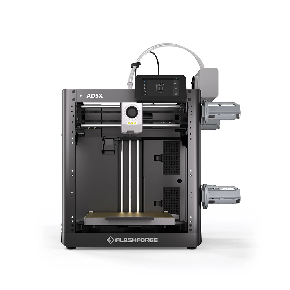 طابعة FLASHFORGE AD5X ثلاثية الأبعاد، نظام خيوط ذكي للطباعة متعدد الألوان، بنقرة واحدة، التحكم في مجموعة التسوية التلقائية