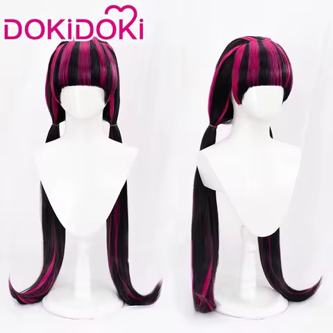 IN STOCK Draculauraa Wig Anime Cosplay Draculauraa Ulaa Cosplay Wig DokiDoki Cute Cosplay Wig Earrings Halloween