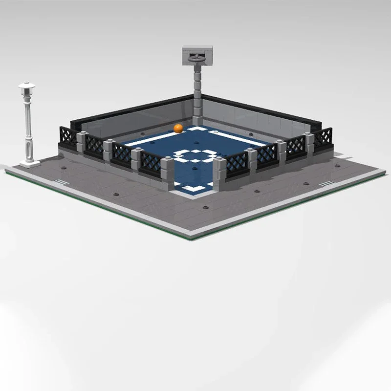 

407pcs MOC Street Basketball Court Modular Modular Buildings Building Blocks Christmas Gift Exclusive DIY Gift Project Kit Ideal