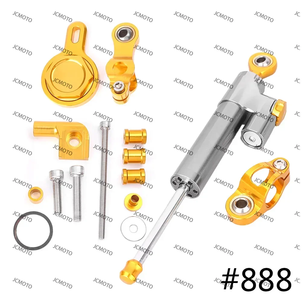 CNC For Yamaha YZF R1 1999 2000 2001 2002 2003 2004 2005 Steering Damper Stabilizer Saftety Control w/ Mounting Bracket Holder