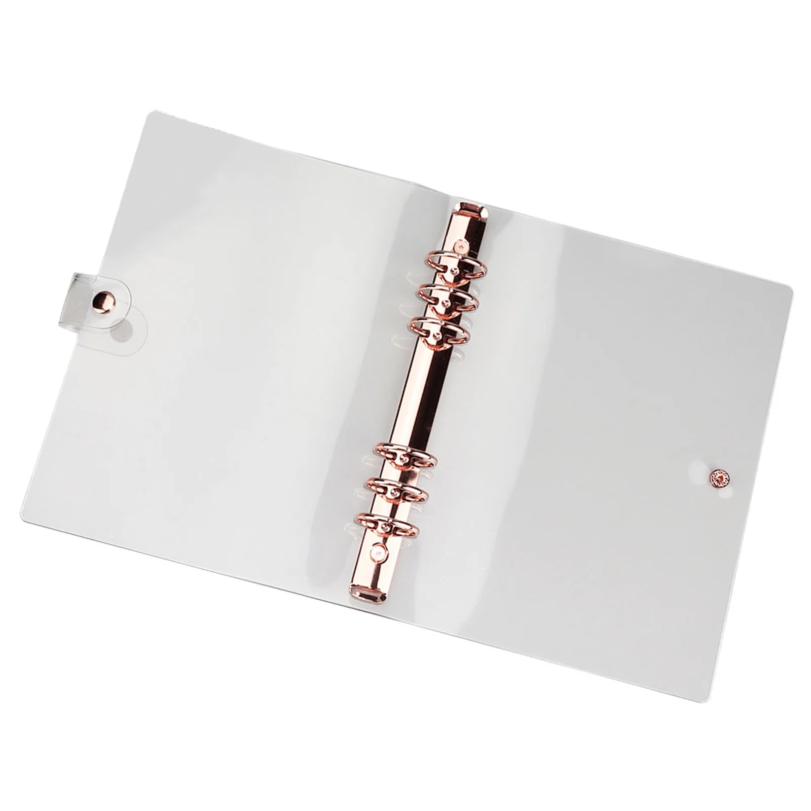 Loose-Leaf Handbook Transparent Portable PVC Notebook Cover Protective Notepad Cover for Student Supplies Travel