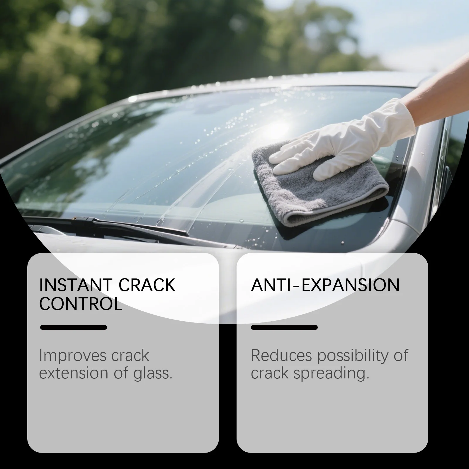 Car Windshield Repair Kit Repair Glass Cracks Chips Scratches Improve Driving Safety Scratches Durable Auto Glass Restore Tool