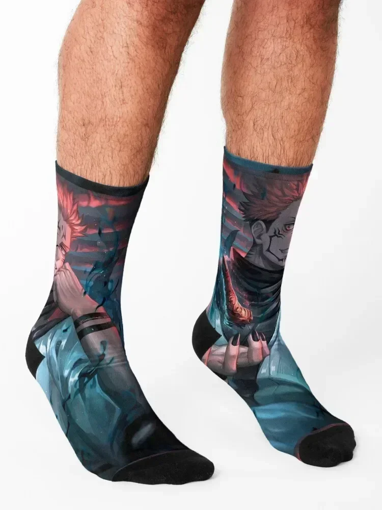 Ryomen Sukuna Socks Hiking boots Children's anti-slip soccer anti-slip Socks Men's Women's