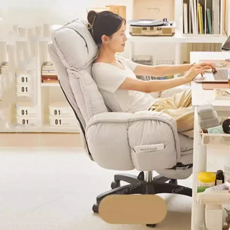 Footrest Wheels Office Chair Kids Velvet Reading Cheap Backrest Student Relaxing Office Chair Throne Muebles Home Furniture view 5