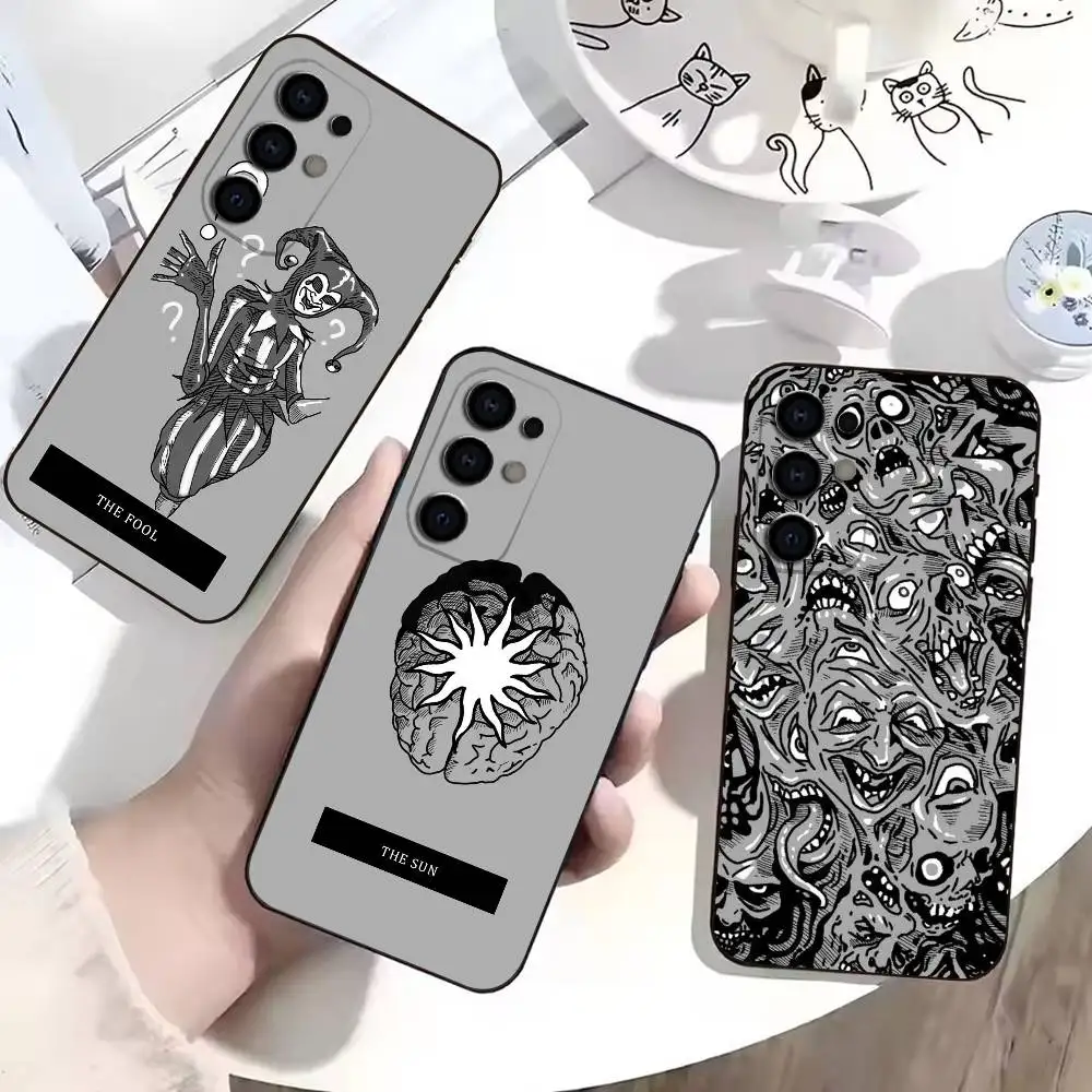 Phasmophobia Tarot C-Card  Phone Case For Samsung S25,S24,S21,S22,S23,S30,Ultra,S20,Plus,Fe,Soft Silicone Black Cover
