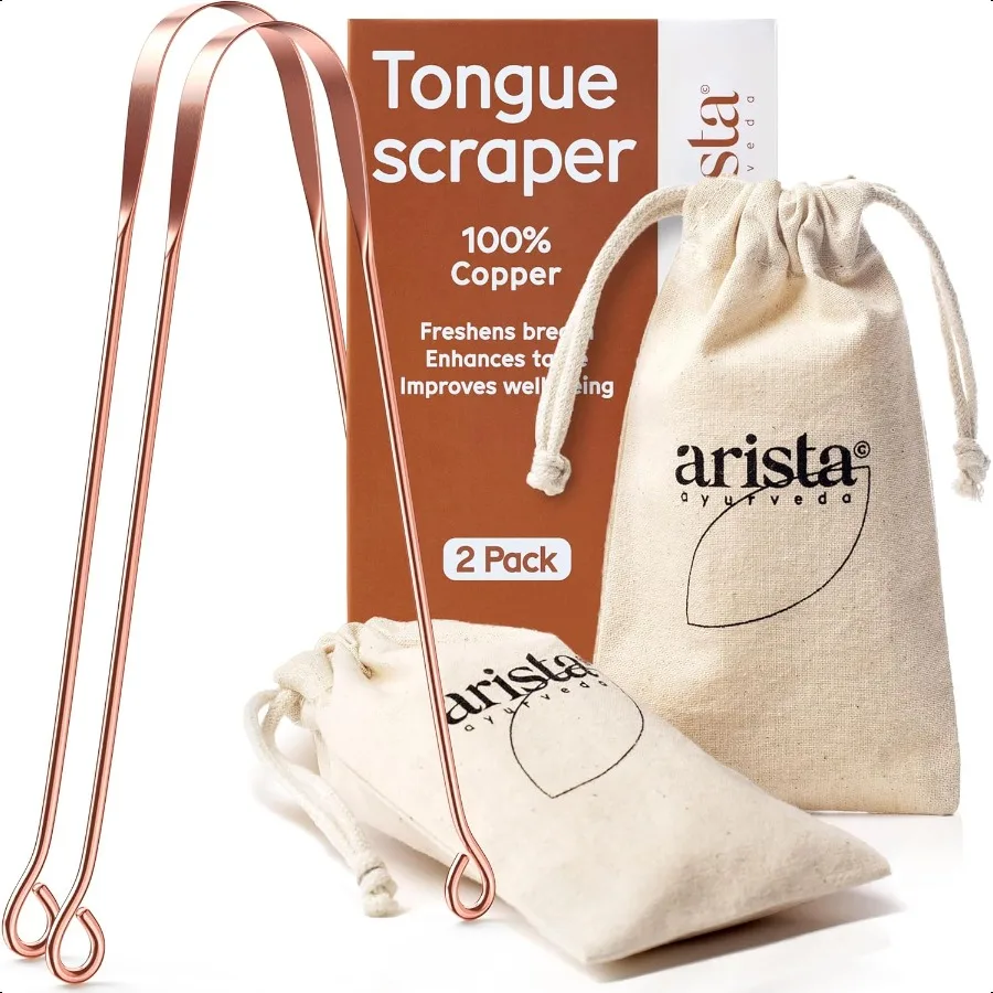 

Arista Copper Tongue Scraper 2 Pack Pure Copper Tongue Cleaner for Adults Tongue Scraper Copper Tongue Scrapers for Adults Meta