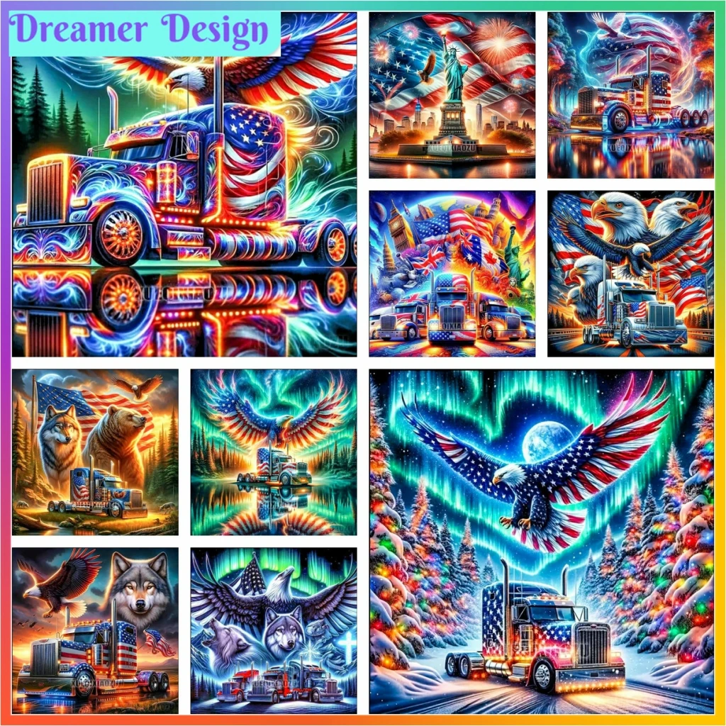 

Орлан и национальный флаг, пейзаж, мозаика, алмазная живопись, вышивка, пиксель, вышивка крестиком, Полная работа, 5D «сделай сам», искусственный дом, набор