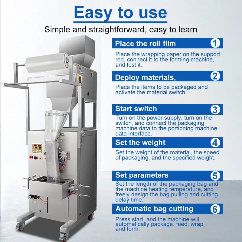 التلقائي بالكامل ركن حقيبة وجبة خفيفة الحبيبية التعبئة الفولاذ المقاوم للصدأ كيس من البلاستيك فيلم وزنها آلة تعبئة وتغليف الهوائية
