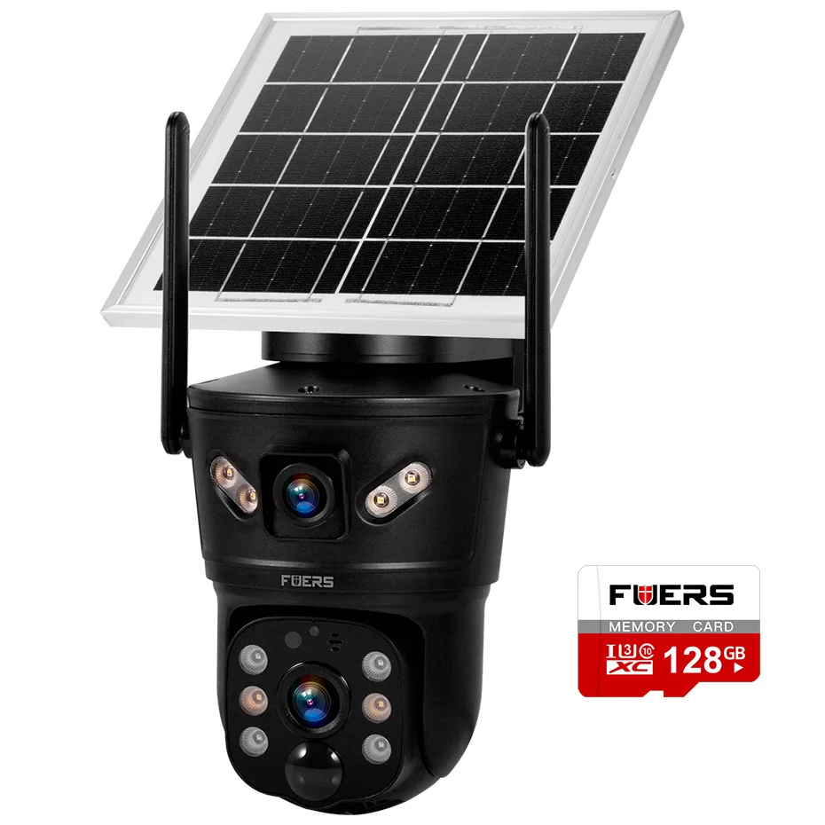 KERUI 6MP CCTV Camera Solar WIFI Wireless Solar Panel Powered Camera Solar PTZ Security Home Camera Outdoor Waterproof