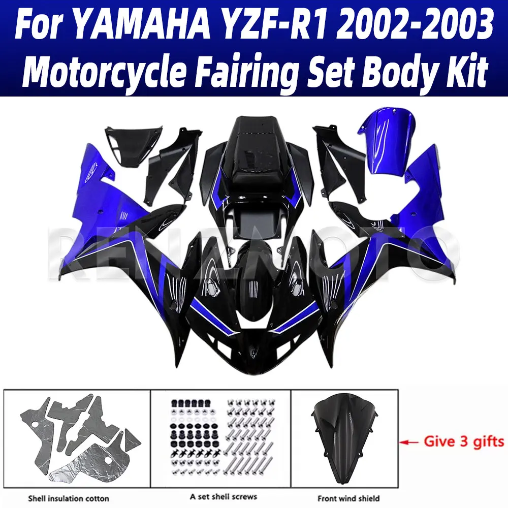 

Мотоциклетный комплект для Yamaha YZF-R1 2002-2003, обвес, пластиковая защитная пластина, аксессуары, корпус YZF R1 02-03 Y1003-116a