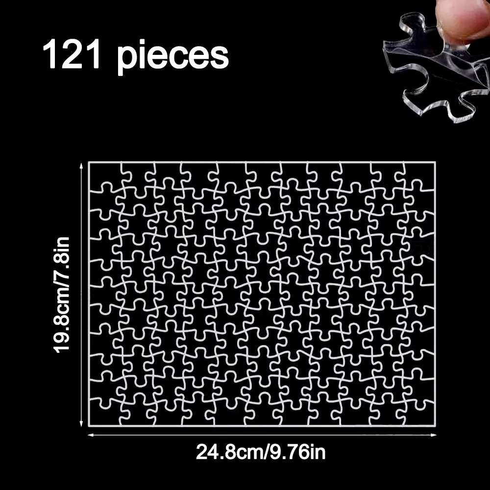 49/121/200/300Pcs Acrylic Transparent Puzzle Funny Unique Puzzle Impossible Challenge Decompression Game Family Educational Toys