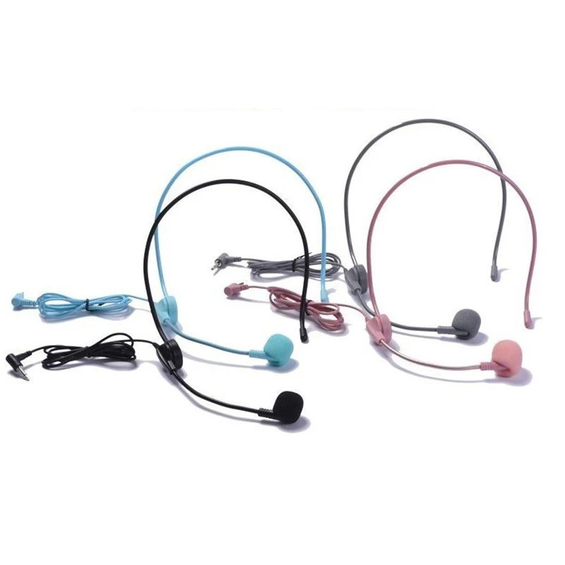 （Summer6）1 Pc Wired 3.5mm Plug Guide Lecture Speech Headset Mic For Teaching Meeting Portable Head-mounted Headset Microphone