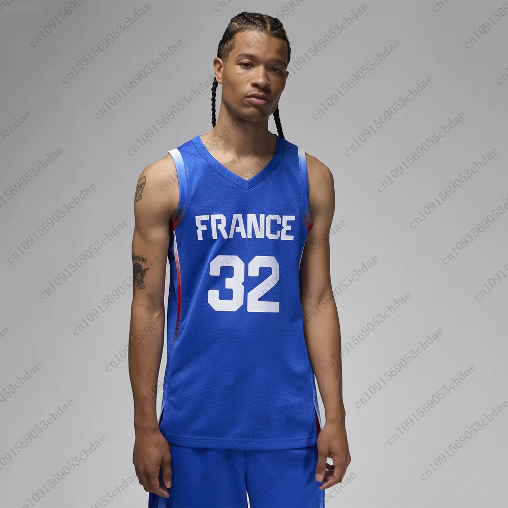 Men's Replica Basketball Jersey 24-25 Newest Summer Fall Wembanyama Elite Jersey #32 Cool Basketball Game Uniform For Adult&kid