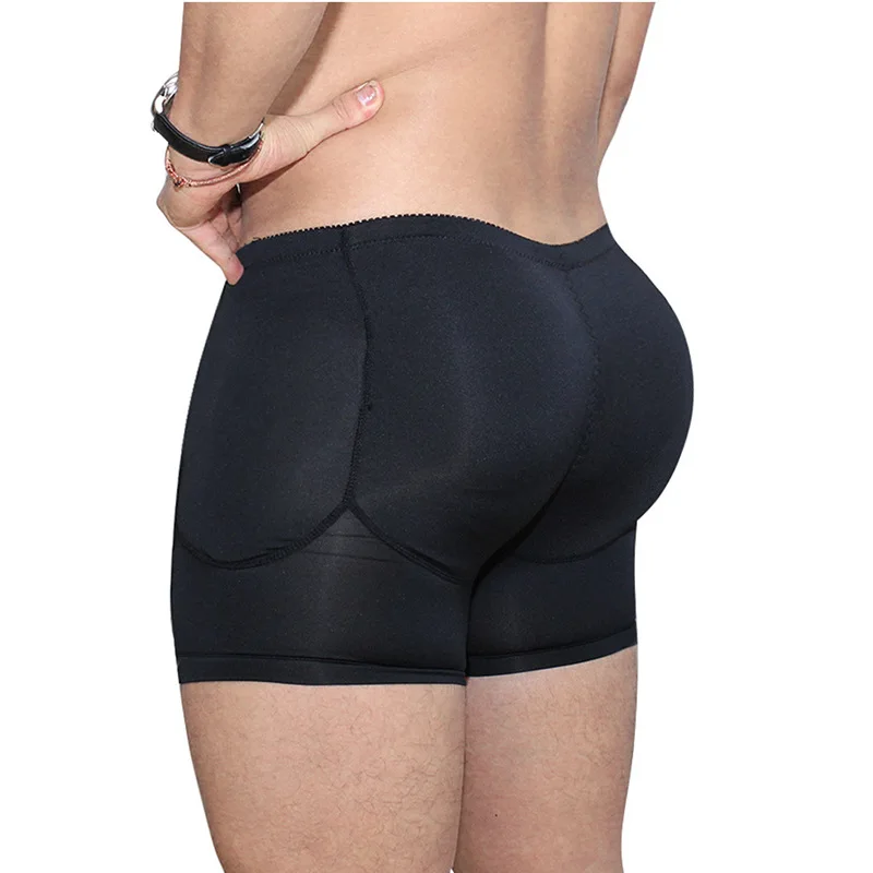 Men's contoured buttocks with padding, breathable and thickened sexy fake buttocks, buttocks, hips, and flat corner pants