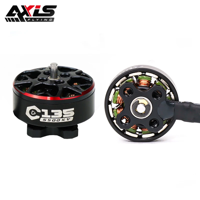 Axisflying Fpv 브러시리스 모터, C135 1303.5, 5500kv, 4s Lipo 1.5mm 샤프트, Rc 2.0 인치 시네후프 2.5 인치 이쑤시개 Fpv 드론용 