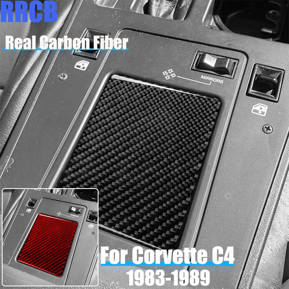 

Real Carbon Fiber Car Accessories Ashtray Panel Trim Soft Cover Sticker For Corvette C4 1983 1984 1985 1986 1987 1988 1989