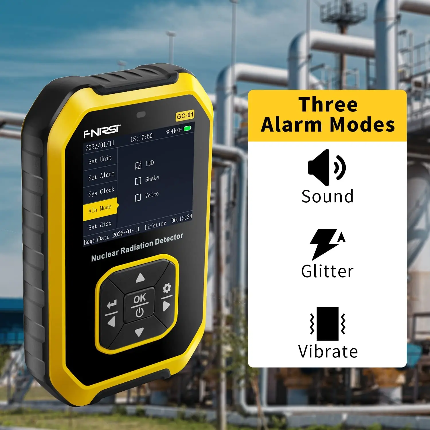 FNIRSI Geiger Counter Nuclear Radiation Detector Radiation Dosimeter LCD Display Portable Handheld Beta Gamma X-ray Radiation