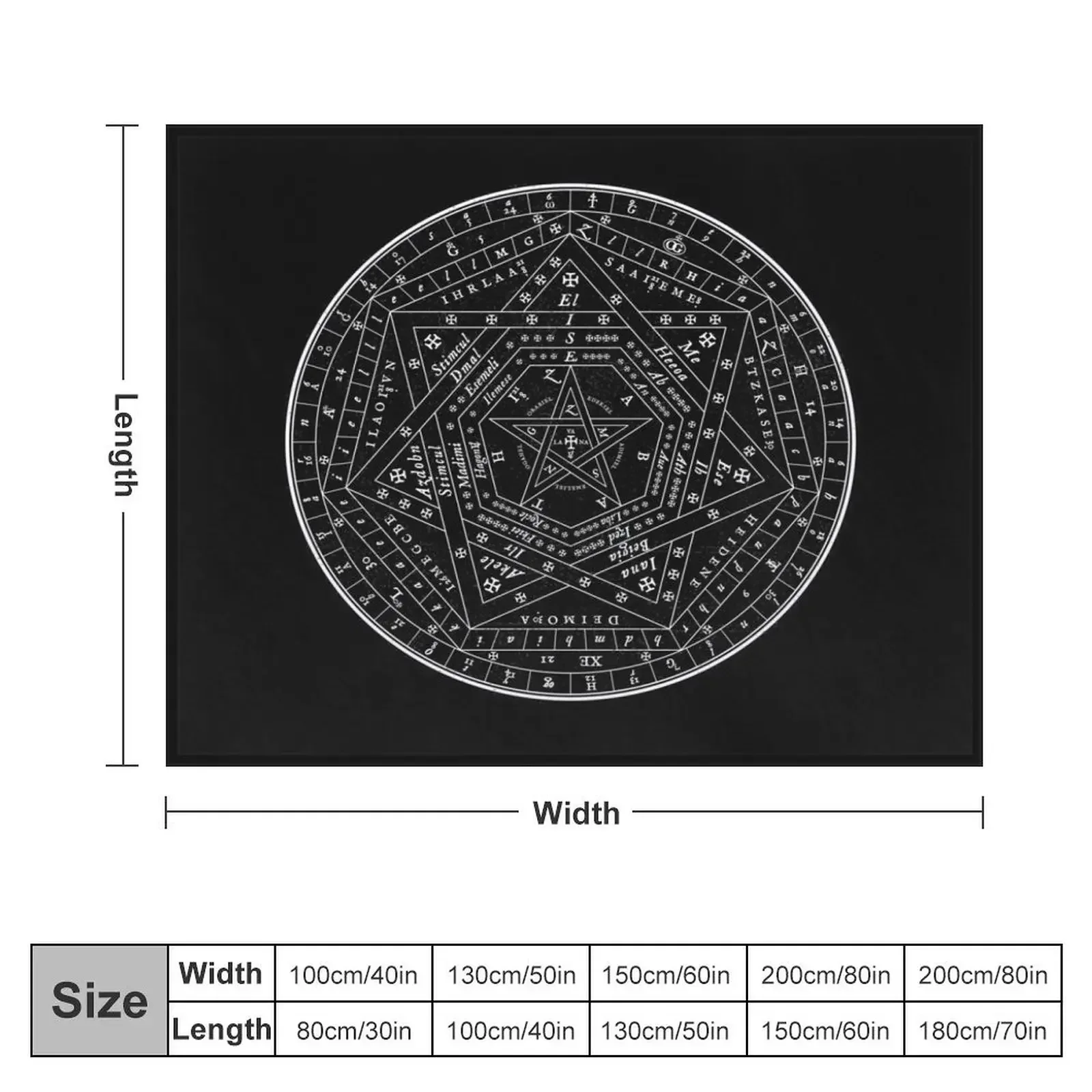 Sigillum Dei Aemeth Occult Pagan Sigil Throw Blanket Soft Plush Plaid Luxury St Warm Bed Fashionable Blankets