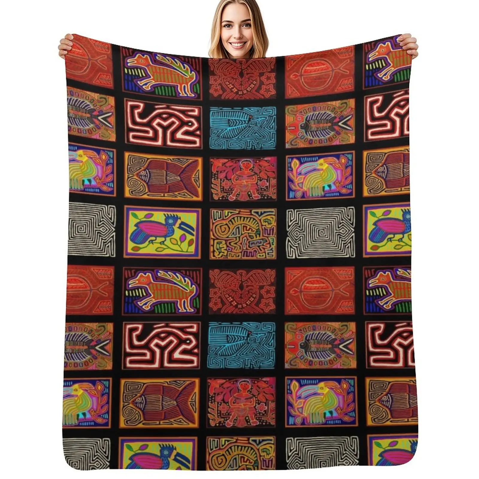 

San Blas Islands Collage Throw Blanket All Season Lightweight Soft Blanket for Bed