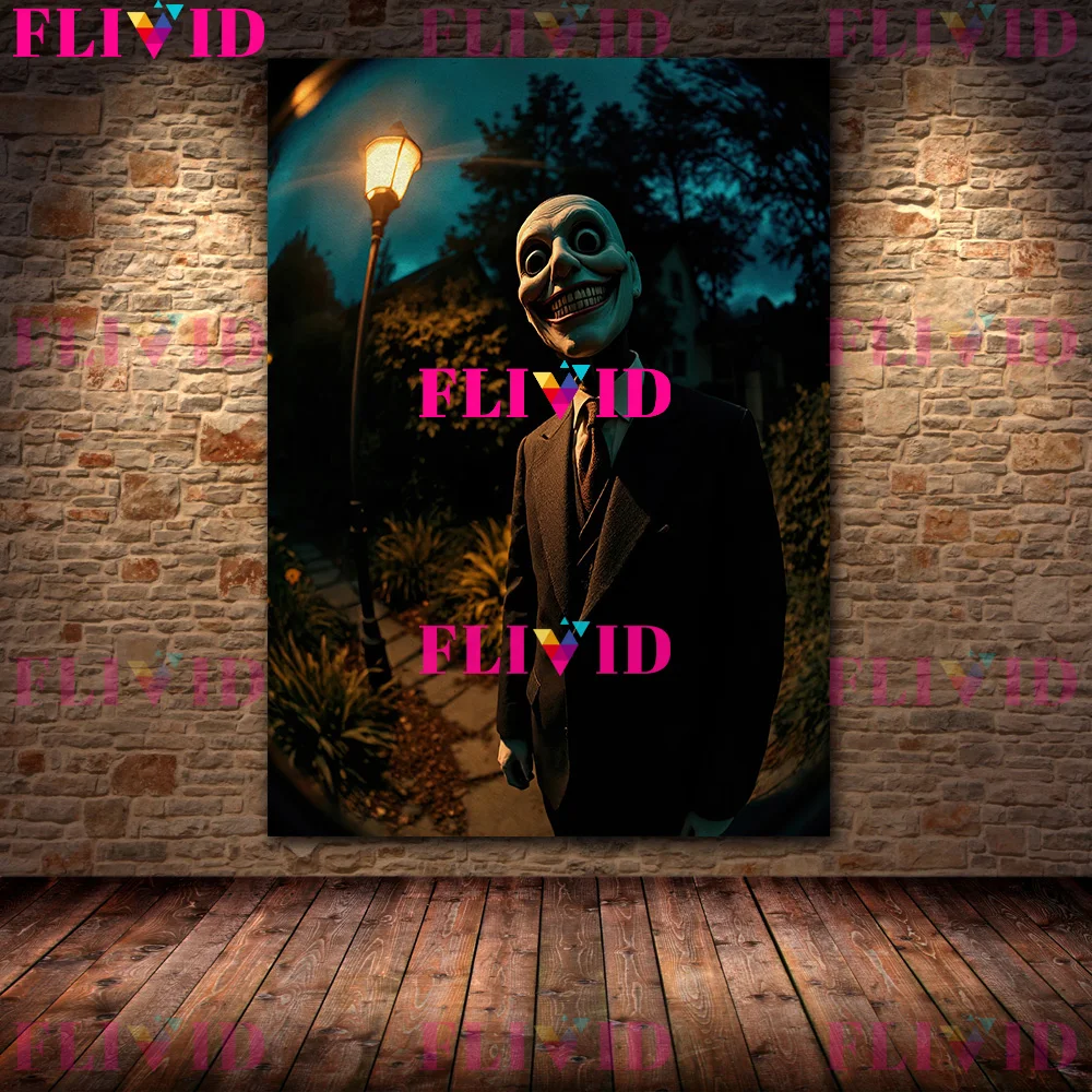 The Weirdos خارج الباب ، ملصق فني للتصوير الفوتوغرافي عتيق وطباعة ، جماليات الرعب القوطية الداكنة جدار الفن قماش طباعة ديكور