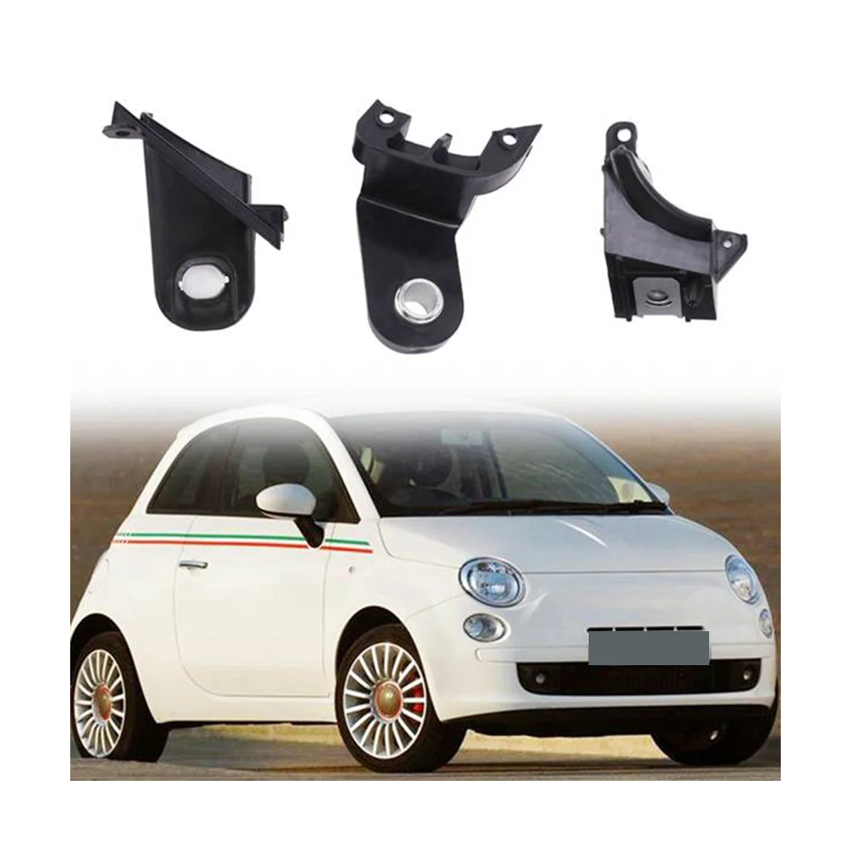 Car Left Headlight Head Light Lamp Bracket Repair Kit for Fiat 500 2008-2016 51816682 Car