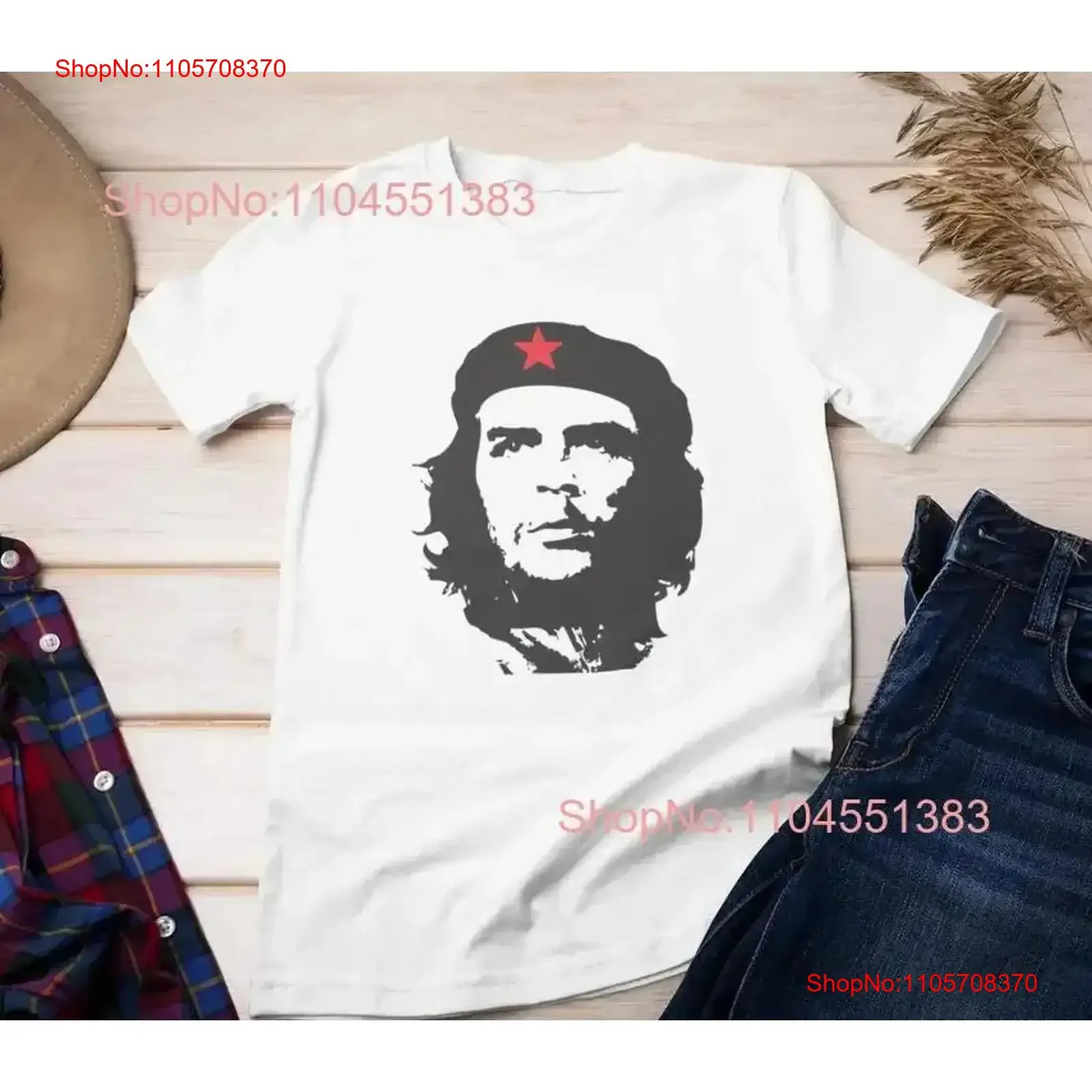 One Side T Shirt Size S 5XL Che Guevara vintage Washed Versatile homme Breathable designer clothes Slightly Unisex Stretched