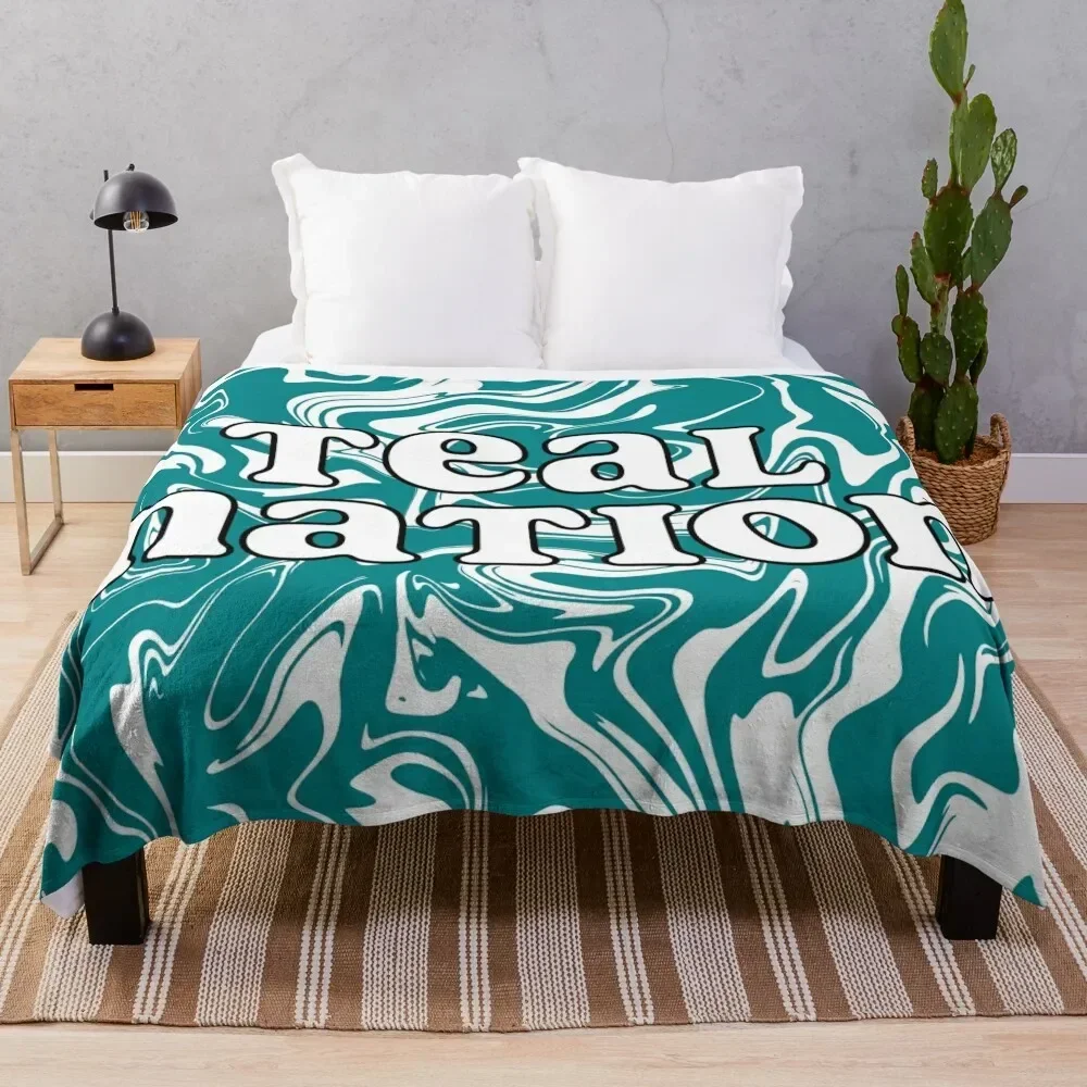 

teal nation ccu Throw Blanket Giant Sofa Thins warm winter Blankets