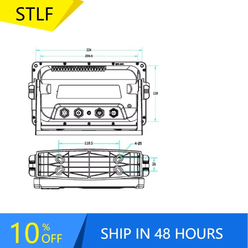 

STLFONWA KP-27X 7-Inch 4-in-1 Marine Supplies GPS Chart Plotter With Class B+ AIS Tracking And