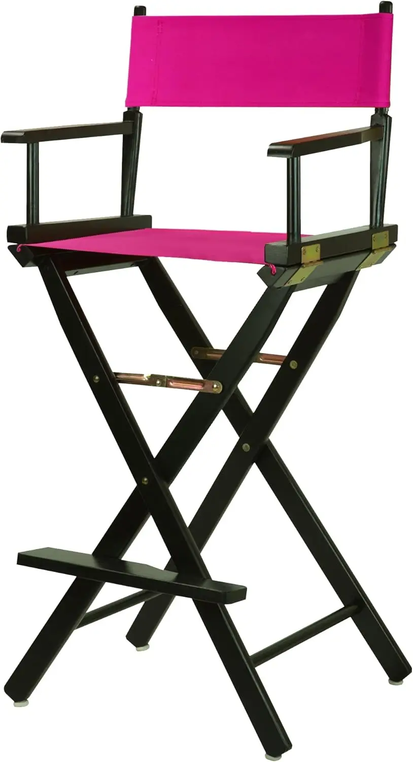 

230-02/021-30 Director Chair 30"" - Bar Height Blackframe/Magenta Canvas