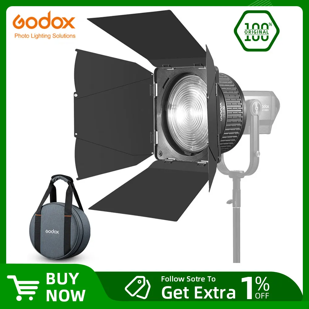 Godox FLS8 LB-01 FLS10 LB-02 Fresnel Lens Bowens Mount Light A Multi-Functional Light for Godox SL150II SL200II VL150  VL300