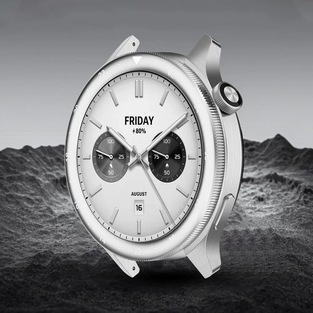 Metal Bezel Ring For Xiaomi Watch S4/S3 Protector Watch Case Strap Cover For S4 ESIM/S3 ESIM Shell with Tempered Glass Film