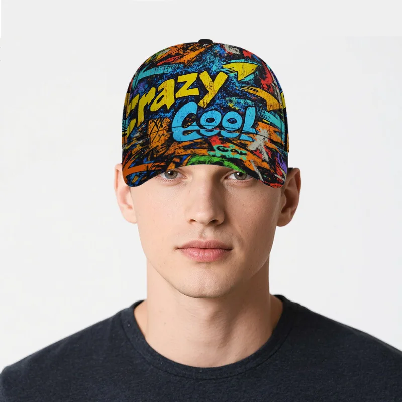 Colorful Graffiti Arrows Print Baseball Cap Adjustable Duckbill Hat with Snapback Closure Lightweight Design Graffiti Streetwear