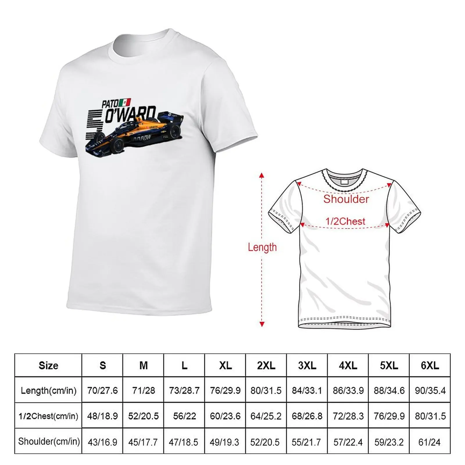 Indycar Pato O_Ward 2020 (black text) T-Shirt man t shirt cotton high quality t shirt for man T-Shirt