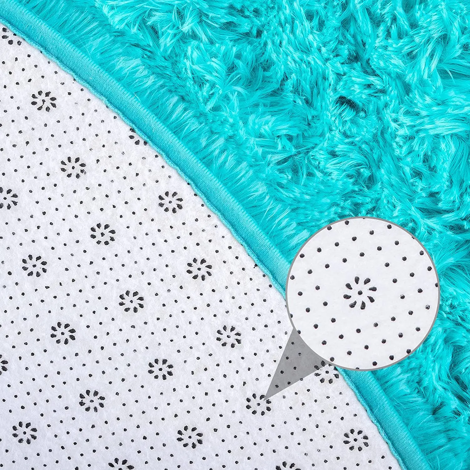 Round Fluffy Soft Area Rugs for Kids Room Princess Castle Plush Shaggy Carpet Cute Circle Nursery Rug Home Decor Circular Carpet