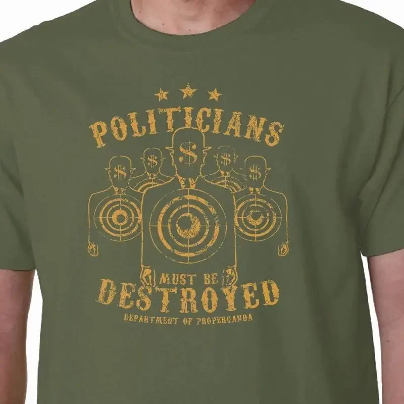 Les politiciens doivent être éliminés T-shirt Politique Citation politique Slogan drôle pour les geeks