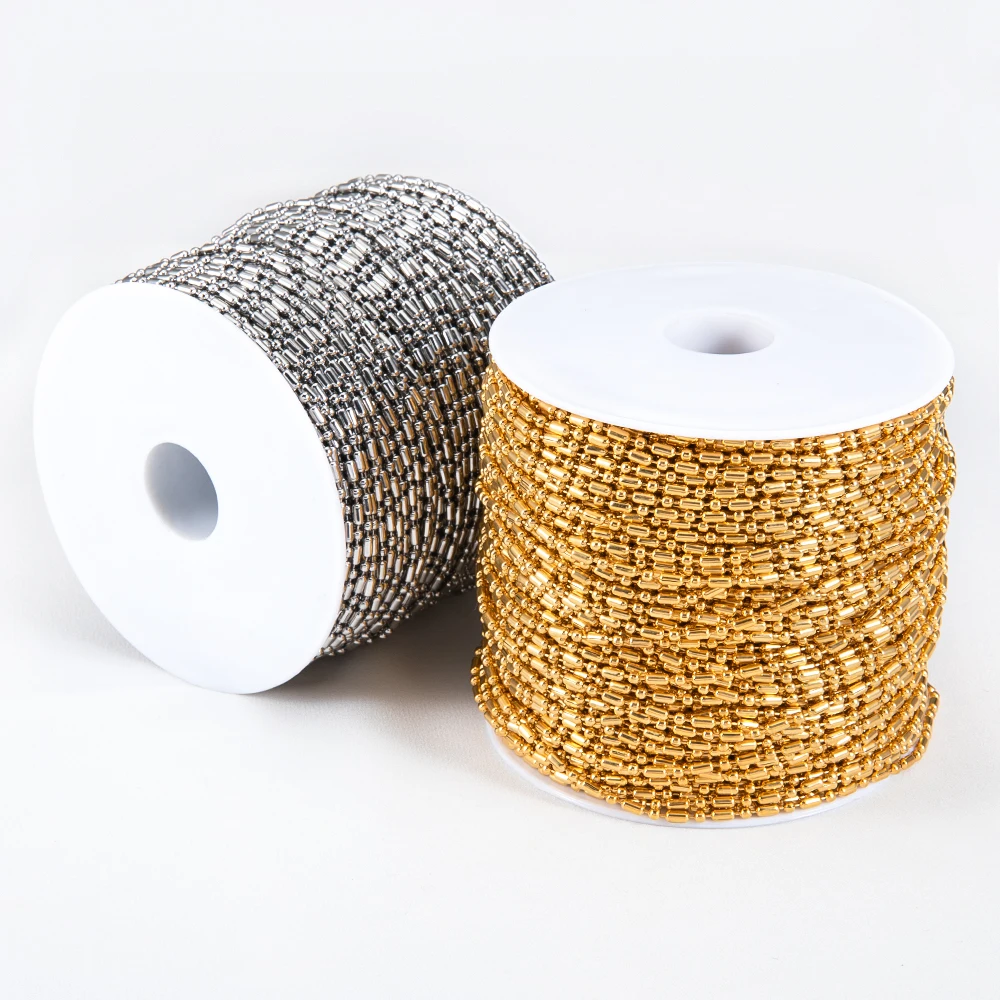 2meters Stainless Steel Thin Link Chain Gold Colour Silver Color Necklace Bag Chain for Bracelet DIY Jewelry Making More Styles