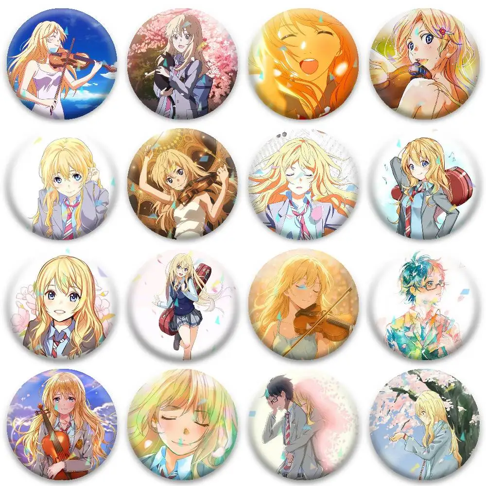 

Y-Your lie in april Badges Niche Design Brooch for Backpack Lapel Pins Creative Accessories