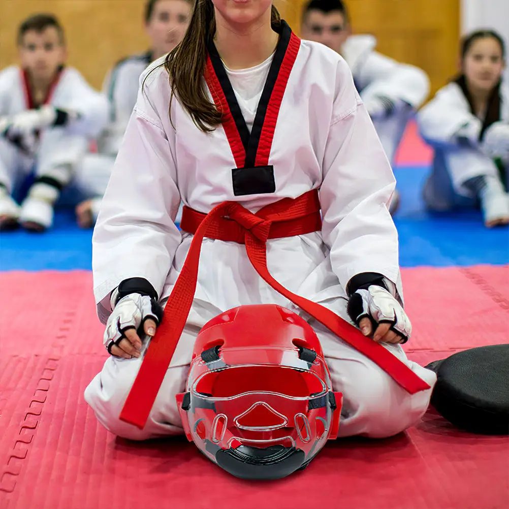 

Комплект из 2 шт. спортивных защитных масок для тхэквондо, карате, бокса, спарринга, удобные, съемные, для единоборств