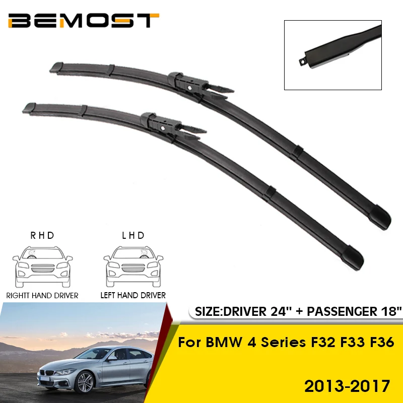 

Car Wiper Blades For BMW 4 Series F32 F33 F36 2013-2017 Windshield Windscreen Front Window Blades 24"+18" Car Accessories