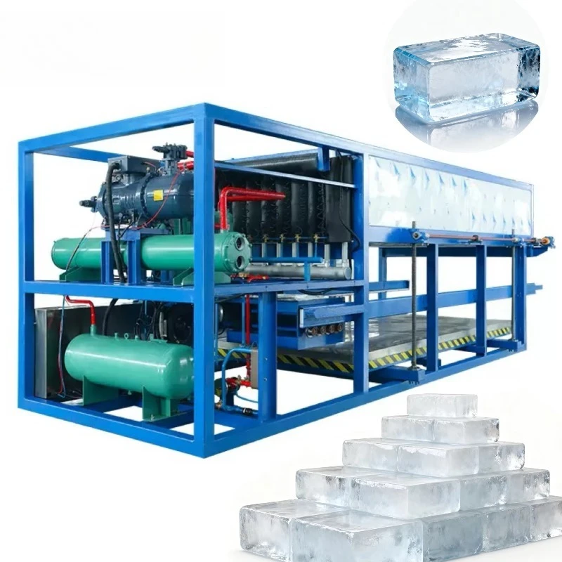 Containerized Direct Cooling Block Ice Machine Customized Durable Reliable Output For Cold Storage Easy Operation Commercial