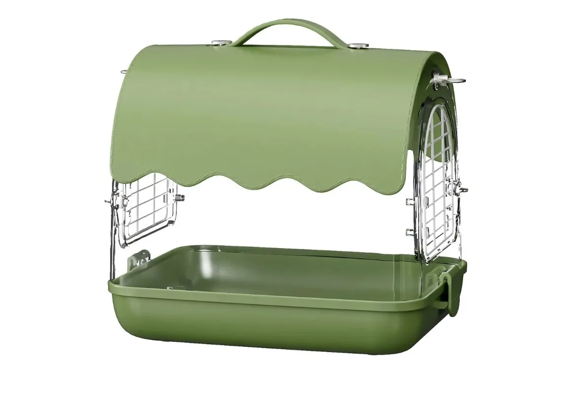 

Прозрачная дышащая акриловая клетка для птиц — для попугаев и маленьких домашних животных, с плечевым ремнем для переноски на открытом воздухе